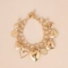 Be Mine Gold Heart Charm Bracelet
