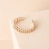 Can Never Go Wrong Gold Layered Cuff Bracelet