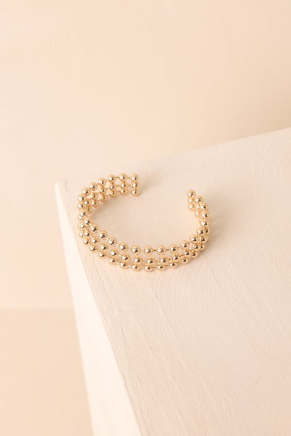 Can Never Go Wrong Gold Layered Cuff Bracelet