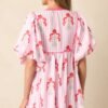 Bunches Of Love Pink Puff Sleeve Mini Dress