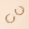 Been A Long Time Coming Gold Rhinestone Hoop Earrings