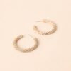Been A Long Time Coming Gold Rhinestone Hoop Earrings