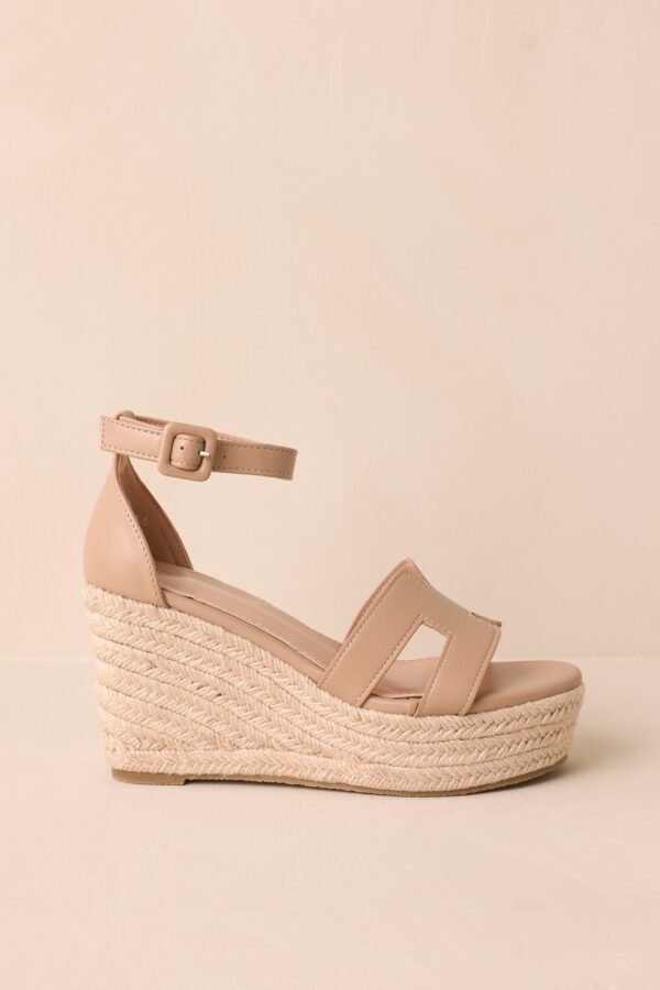 Beachside Dreaming Beige Platform Wedges
