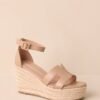 Beachside Dreaming Beige Platform Wedges