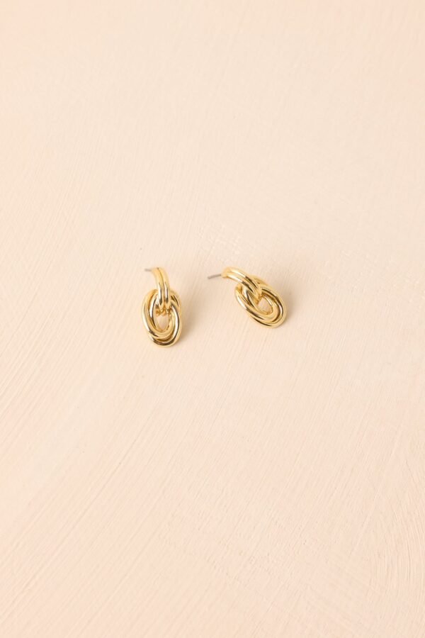 Better This Way Interlocking Gold Hoop Earrings