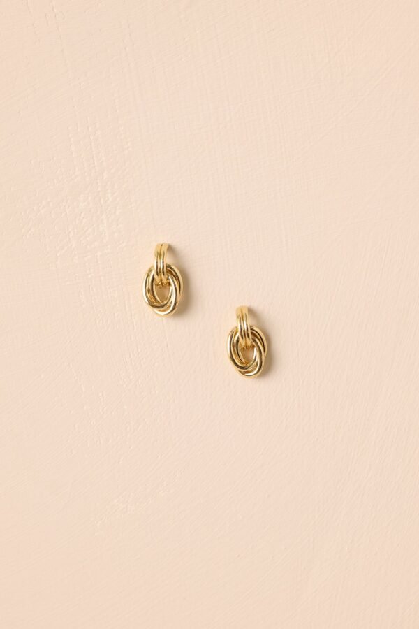 Better This Way Interlocking Gold Hoop Earrings