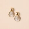 Beneath The Open Sky Gold Textured Drop Earrings