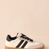 Bring The Good Vibes Ivory Faux Leather Lace-Up Sneakers