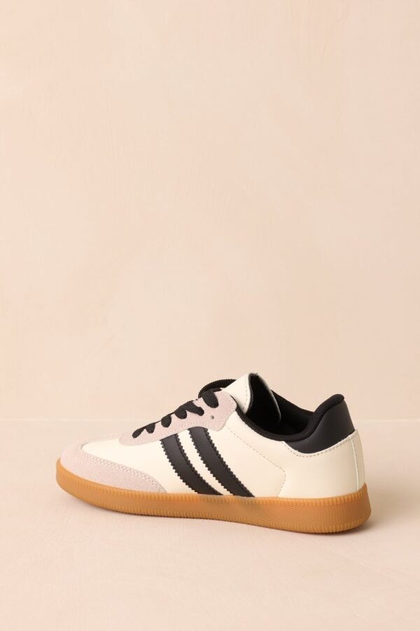 Bring The Good Vibes Ivory Faux Leather Lace-Up Sneakers