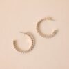 Bright Moments Ivory Faux Pearl Hoop Earrings