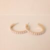 Bright Moments Ivory Faux Pearl Hoop Earrings