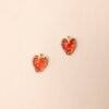 Berry Sweet Red & Gold Strawberry Earrings