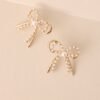 Best Of Both Worlds Gold & Ivory Pearl Bow Earrings