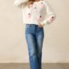 Berry Patch Picnic Ivory Crochet Strawberry Sweater