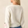 Berry Patch Picnic Ivory Crochet Strawberry Sweater
