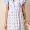 Brunch & Beyond Cotton Light Blue Floral Maxi Dress