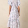 Brunch & Beyond Cotton Light Blue Floral Maxi Dress