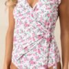Beachcomber Babe Pink Floral One Piece Swimsuit