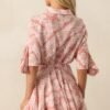 Beach Bum Rose Pink Floral Button Front Mini Dress