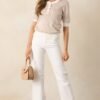 Bayside Brunch Taupe Stripe Knit Top