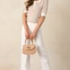 Bayside Brunch Taupe Stripe Knit Top