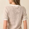 Bayside Brunch Taupe Stripe Knit Top