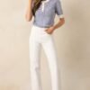 Bayside Brunch Blue Stripe Knit Top