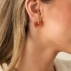 Berry Sweet Red & Gold Strawberry Earrings