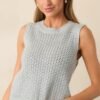 Better Than Ever Sage Green Knit Sleeveless Top