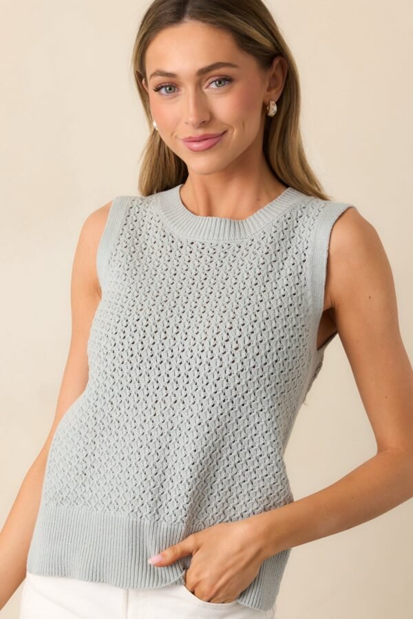 Better Than Ever Sage Green Knit Sleeveless Top
