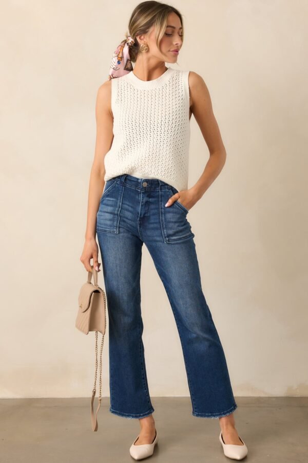 Better Than Ever Ivory Knit Sleeveless Top
