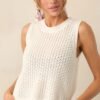 Better Than Ever Ivory Knit Sleeveless Top