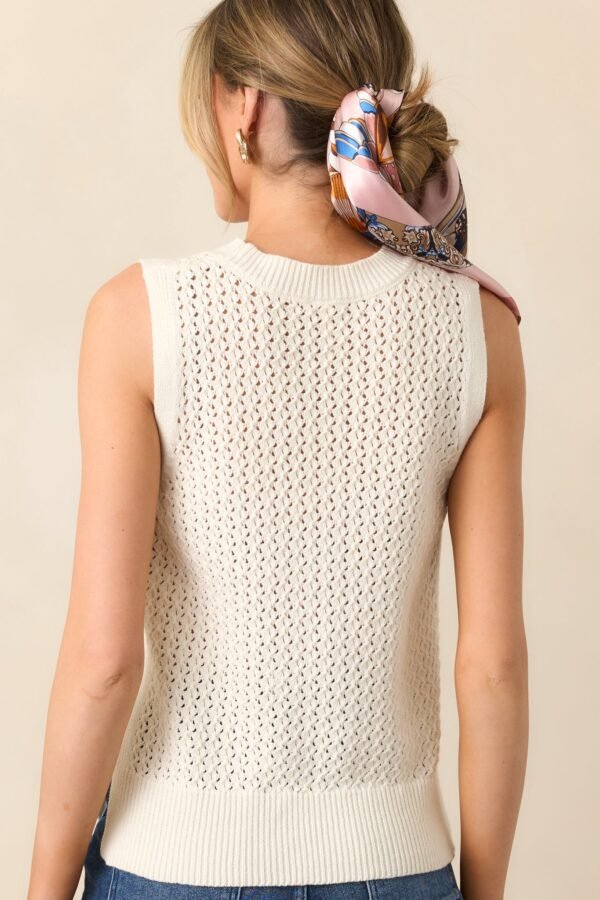 Better Than Ever Ivory Knit Sleeveless Top