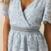Attending A Gala Blue Floral Embroidered Maxi Dress