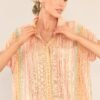Brighter Than Sunshine Apricot Multi Print Top