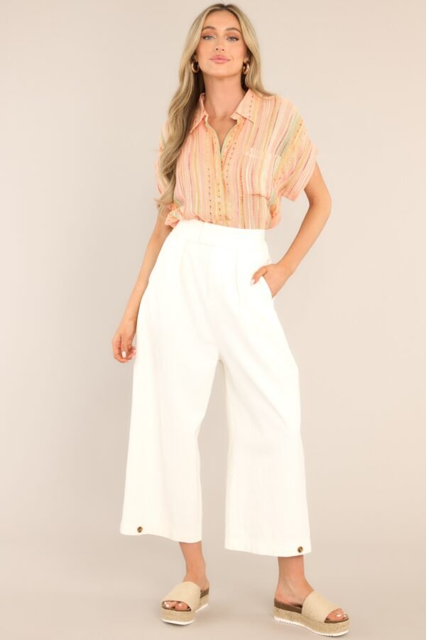 Brighter Than Sunshine Apricot Multi Print Top
