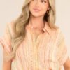 Brighter Than Sunshine Apricot Multi Print Top