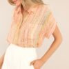 Brighter Than Sunshine Apricot Multi Print Top