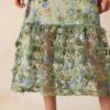 Back In Bloom Green Floral Embroidered Midi Dress