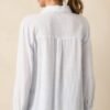 Brighter Days Light Blue Stripe Button Front Top