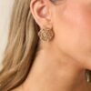 Ballroom Dancing Gold Spiral Earrings