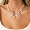 By Your Side Ivory Pearl & Gold Charm Necklace