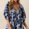Awaiting Love Cotton Navy Floral Romper
