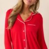 Canopy of Dreams Red Long Sleeve Pajama Top