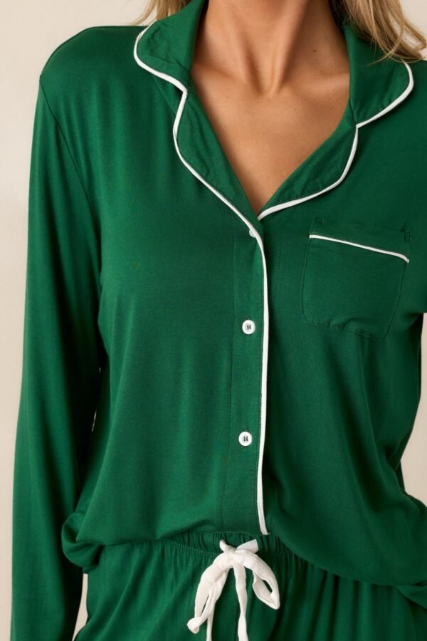 Canopy of Dreams Green Long Sleeve Pajama Top