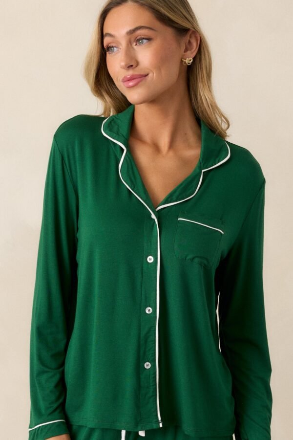 Canopy of Dreams Green Long Sleeve Pajama Top