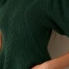 Beneath The Canopy Green Puff Sleeve Sweater