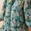 Canvas Of Memories 100% Cotton Green Floral Mini Dress