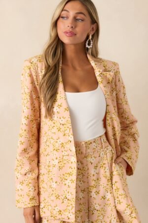 Blossoming Love Pink Floral Blazer