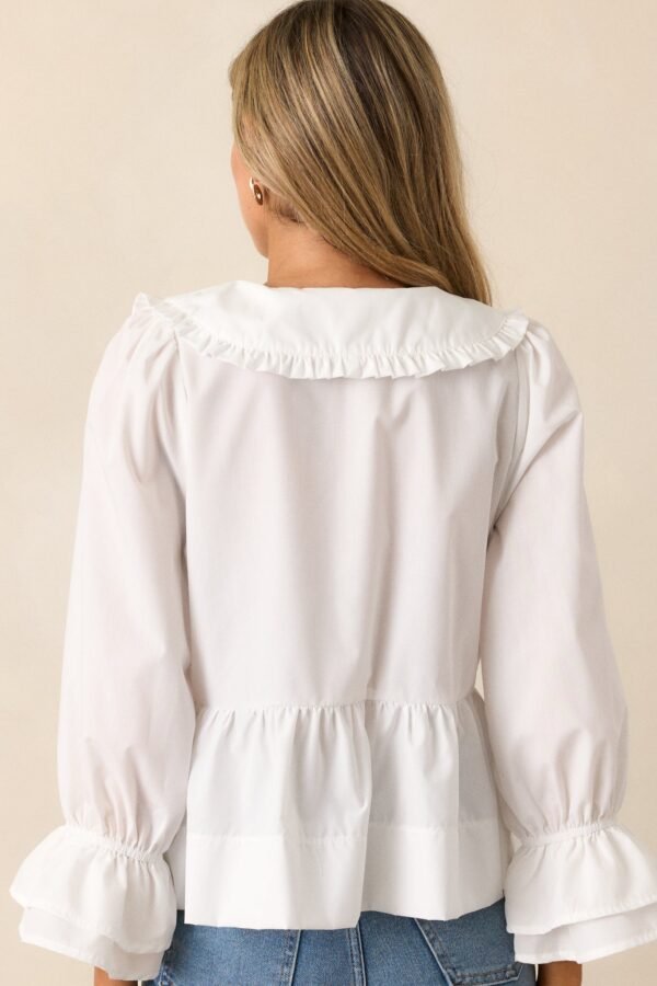 Calm Reflections Cotton Ivory Blouse
